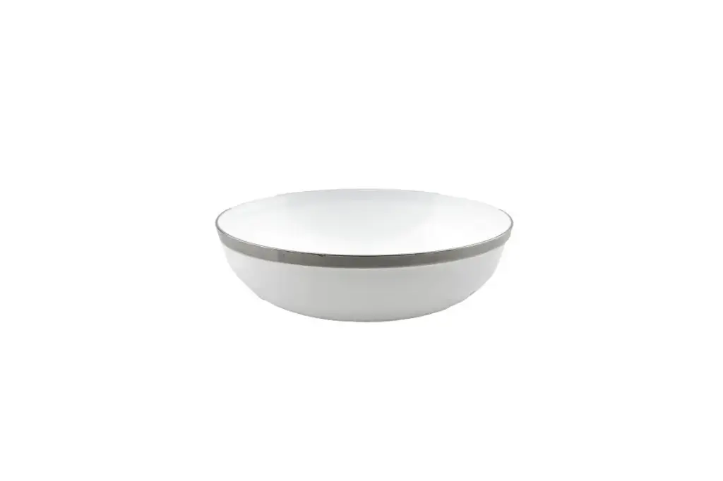 142mm Heavy Duty Salad Bowl With Silver Rim Pk4