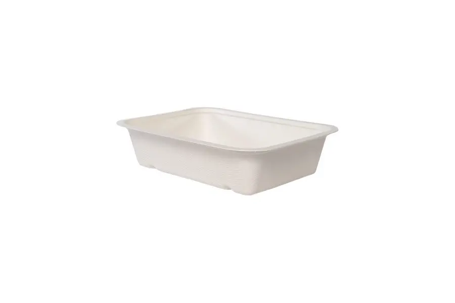 190mm x 140mm x 46mm/750ml Sugar Cane Oven Tray Pk4