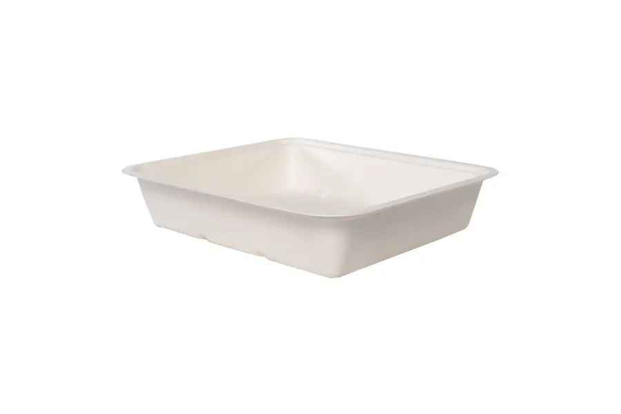 230mm x 190mm x 4mm/1700ml Sugar Cane Oven Tray Pk3