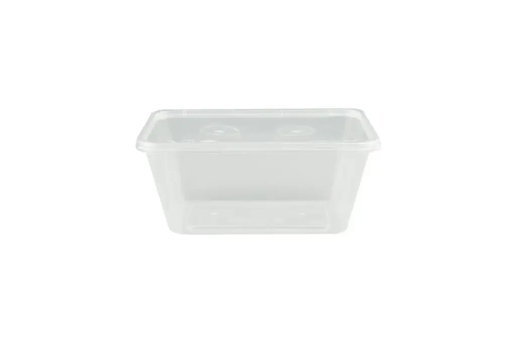 750ml Rectangular Plastic Disposable Container Pk20