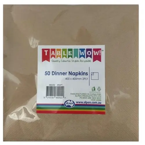 Kraft Dinner Napkin 40X40cm 2Ply P50
