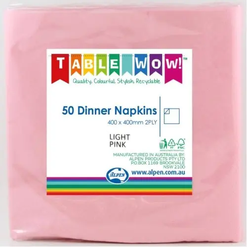 Light Pink Dinner Napkin 40X40cm 2Ply P50