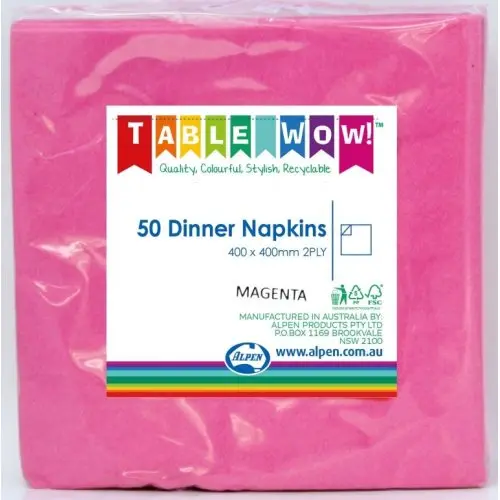 Magenta Dinner Napkin 40X40cm 2Ply P50