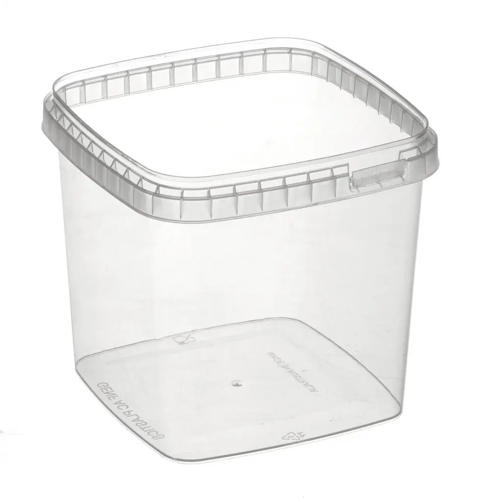 Tamper Evident Container – Square 1200ml (128mm)