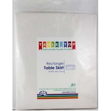 TABLE SKIRT 426x73cm WHITE P1