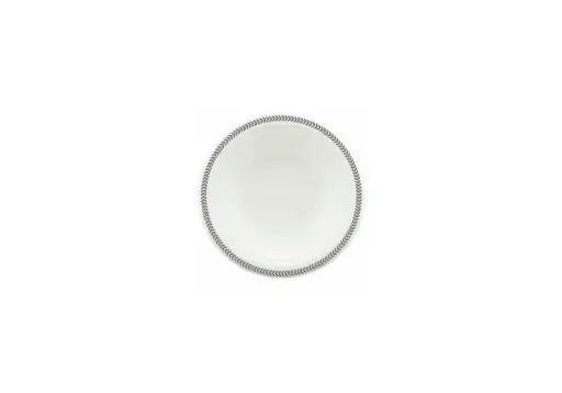 [SG7B10PS] 180mm Earth Sugar Cane Bowl Printed Rim Silver Pk10